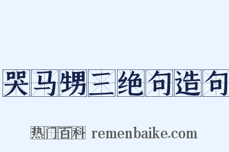 哭马甥三绝句造句是什么意思的图片